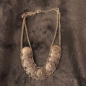 Boutique silver boho necklace